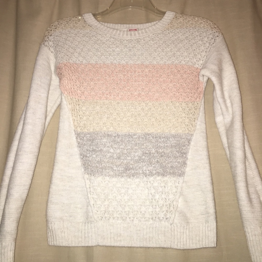 Cream / pastel Mossimo sweater from target.